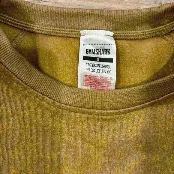 Gymshark brownish/yellow crop top size small - Picture 5 of 8